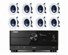 Yamaha - RX-A2A 7.2-Channel 8K AV Receiver Speaker Bundle - Black