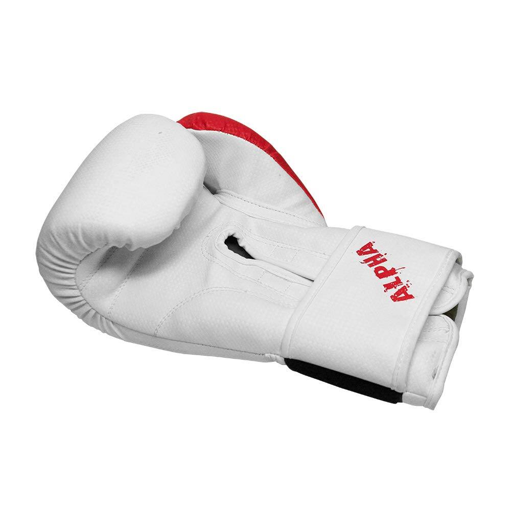 Alt View 2. Amber Sporting Goods - The Champ Fight Gear Alpha Series Boxing Gloves Sparring Punching Bag Mitts Red/White 12oz - Red/White.