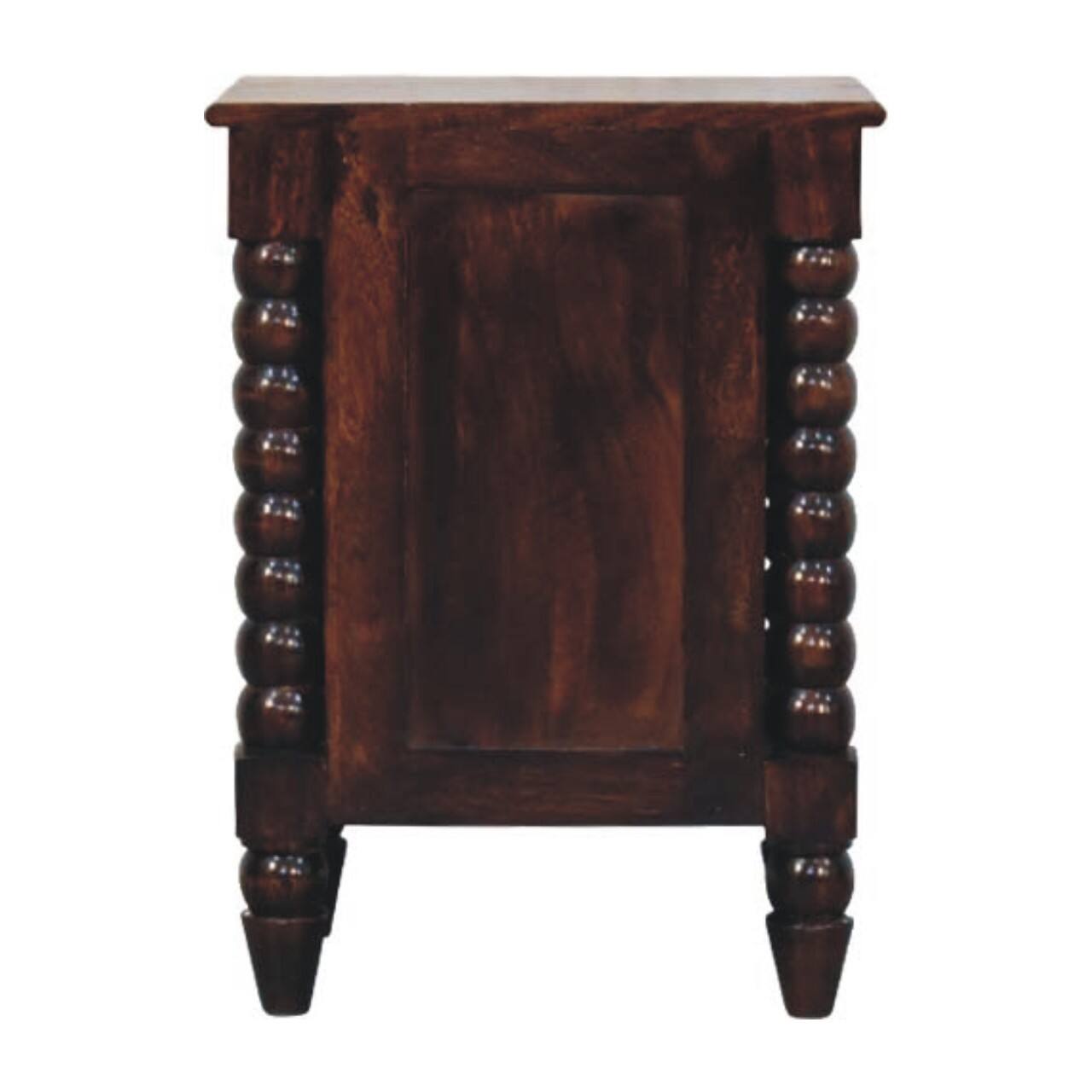 Alt View 6. Artisan Furniture - Artisan Furniture Solid Wood Spindle Duo Bedside, 2 Drawers, Dark Brown - Dark brown.
