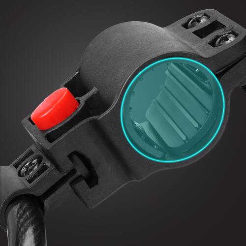 Alt View 4. Fosmon - 6FT Bike Lock Cable, Anti Theft 5-Digit Combination Lock, Bicycle Lock with Mounting Bracket, Bike Chain & Lock - Black.