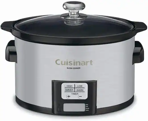 Cuisinart
SLOW COOKER
HIGH | LOW | SIMMER | WARM
TIMER
HIGH
LOW
SIMMER
WARM