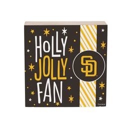 Evergreen Enterprises - San Diego Padres 6" Holiday Wood Plock Shelf Sign - Multicolor