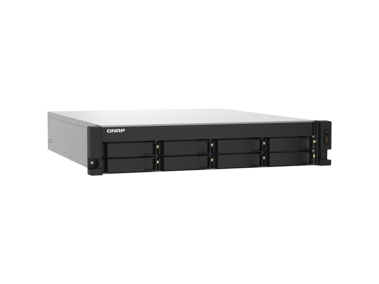 Alt View 2. QNAP - TS-832PXU-RP-4G-US  QNAP 2U 8-Bay ARM-based 2.5G &10G NAS - Black.