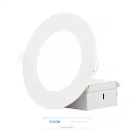 Infibrite - 4 In. Ultra-Thin Recessed LED Downlight 9W 750LM Daylight Wet Rated, Triac Dimmable 12-Pack - White