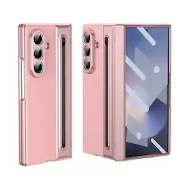 Dteck - Full Body Case for Samsung Galaxy Z Fold8 Ultra, Rugged Cover with Screen Protector, Hinge Protection & Stylus Pen - Pink