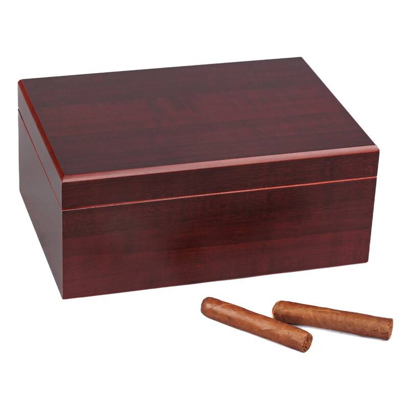Back. Prestige - THE Executive Cigar Humidors - Rich Cherry Finish.