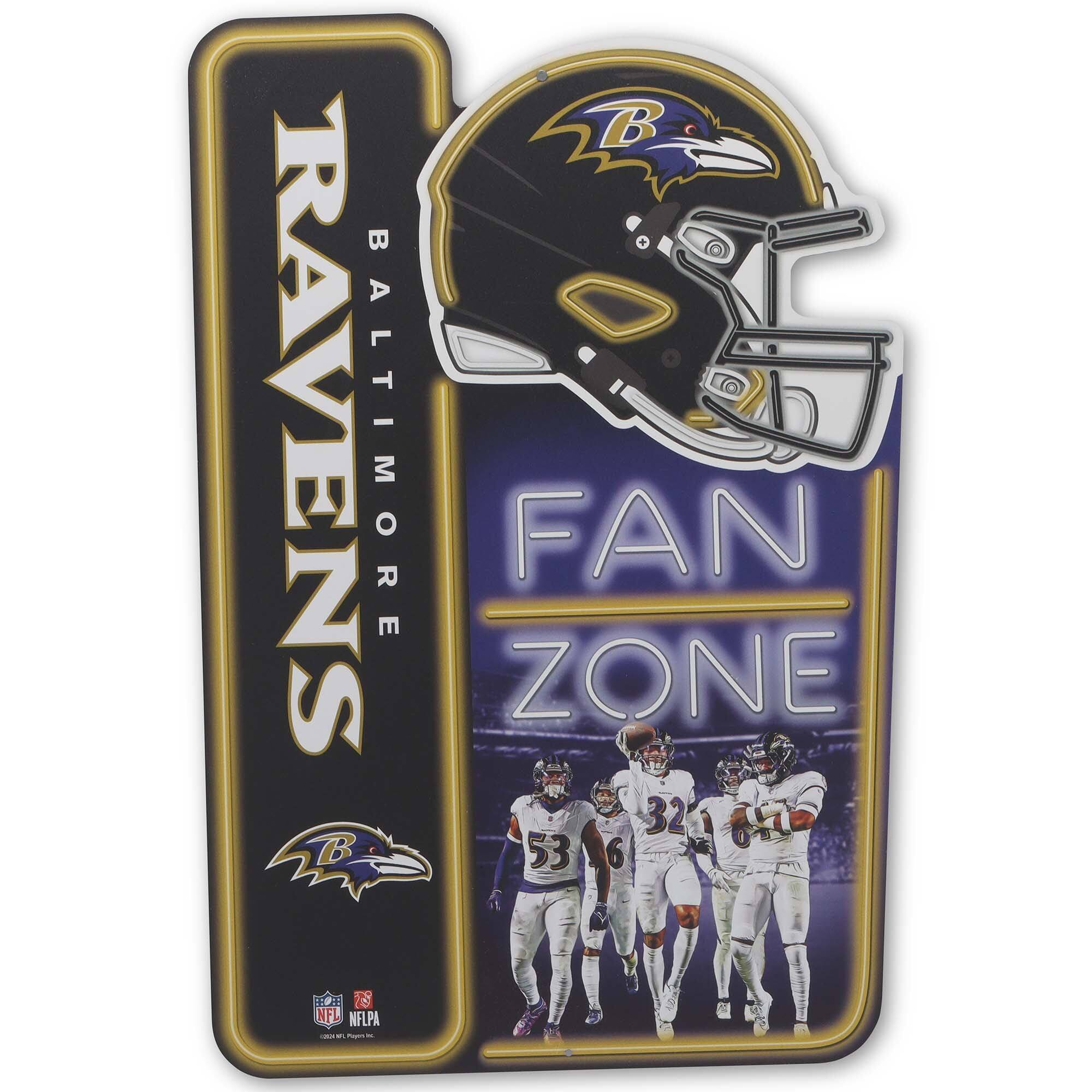 Baltimore Ravens 13" x 19.5" Fan Zone Metal Sign