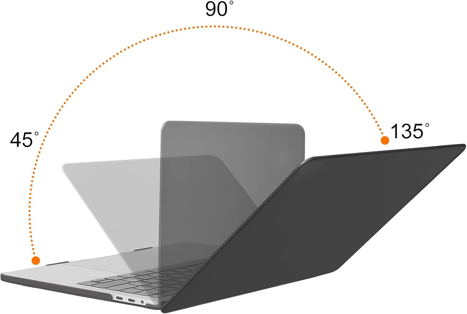 Back. mosiso - Hard Shell Case for 13-inch MacBook Pro 2016-2026 A2338 A2289 A2251 A2159 A1989 A1706 A1708 - Slate Gray.