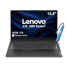15.6" Lenovo V15 AMD Ryzen7 40GB 1TB Windows 11 Pro