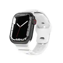 StrapsCo - Intrepid Band Silicone Rubber Watch Strap For Apple Watch - 44mm/45mm/46mm/49mm - White