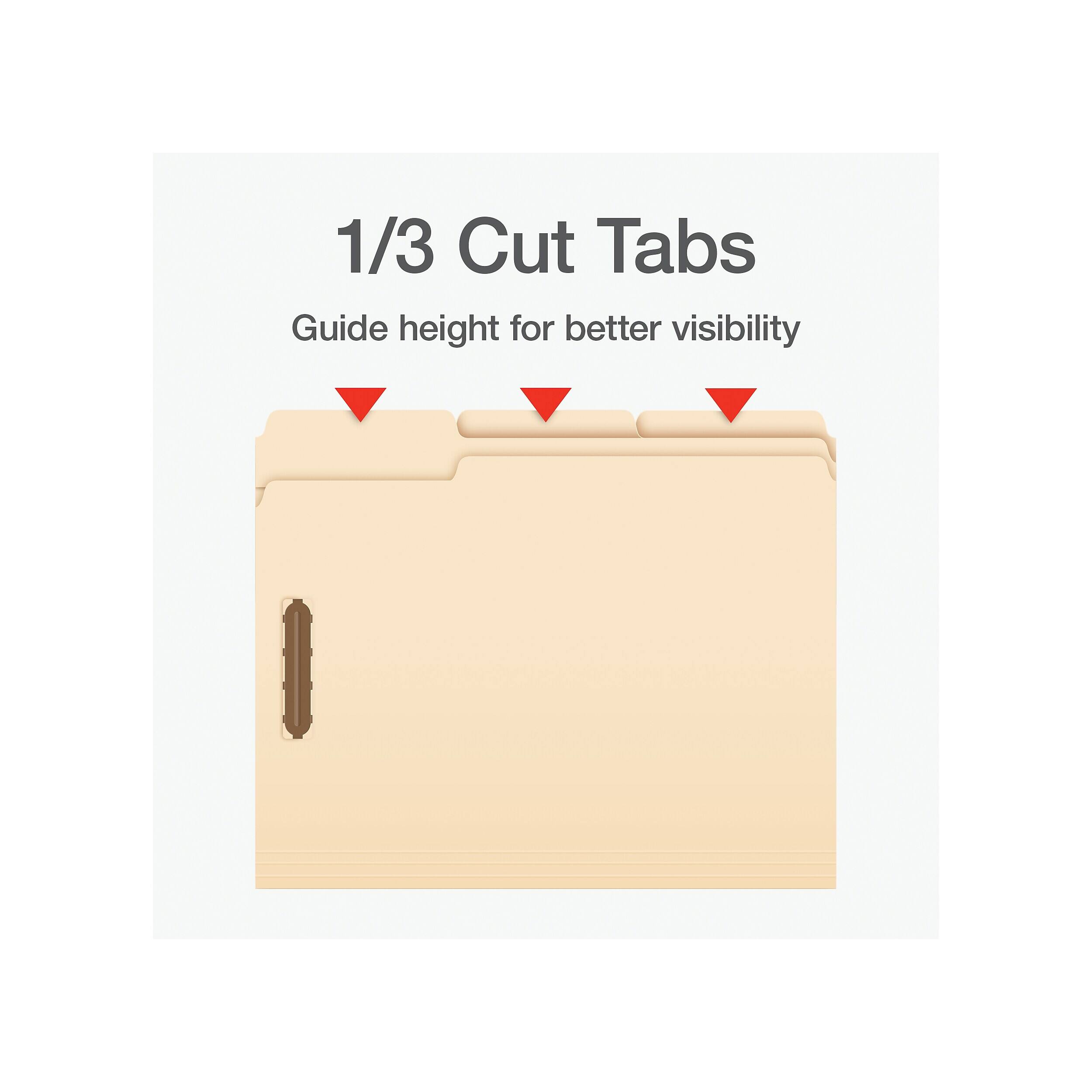 1/3 Cut Tabs  
Guide height for better visibility