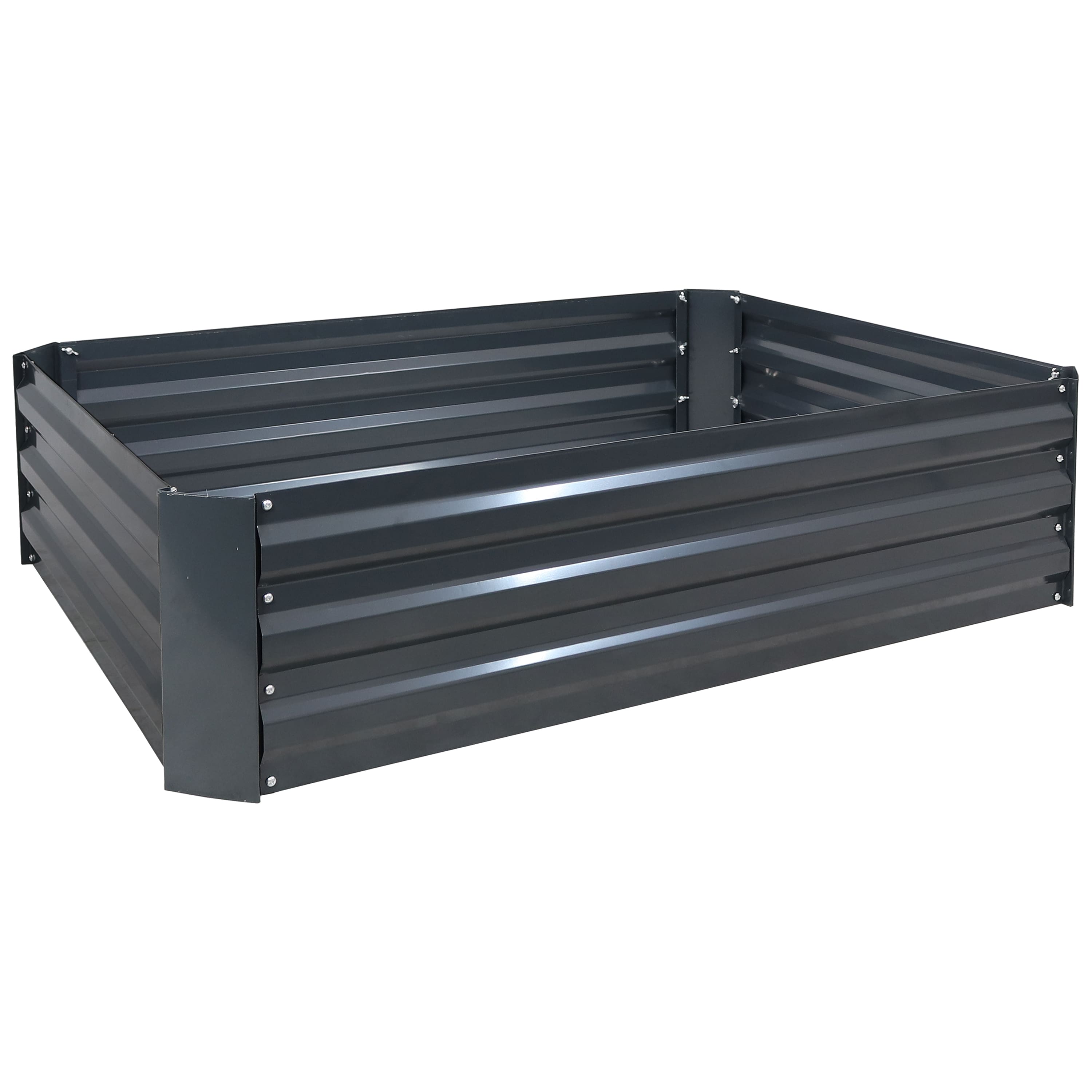 Sunnydaze - Galvanized Steel Rectangle Raised Garden Bed - 47 in - Dark Gray price history on PriceWatchPro