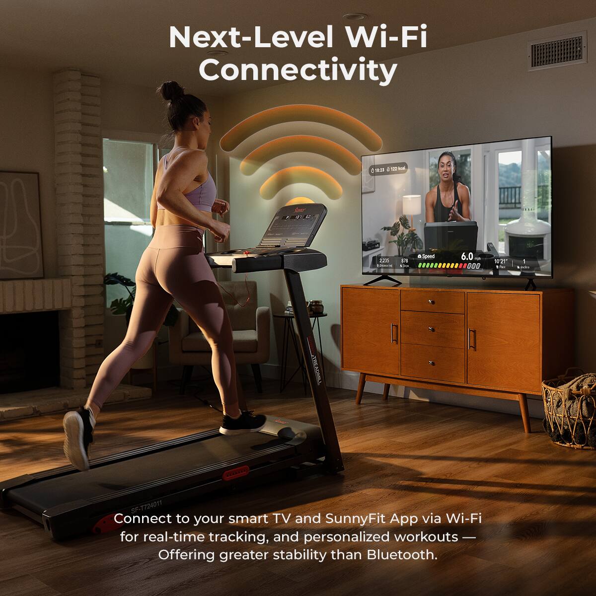 Next-Level Wi-Fi Connectivity

129.8 122 - 225 6.0 1021

Connect to your smart TV and SunnyFit App via Wi-Fi for real-time tracking, and personalized workouts - Offering greater stability than Bluetooth.