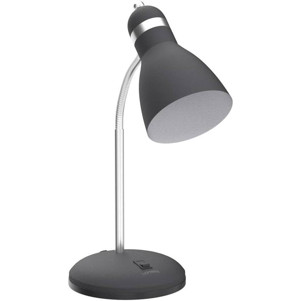 Front. RTMB - Metal Desk Lamp, Eye-Caring with Flexible Gooseneck, Matte Black.