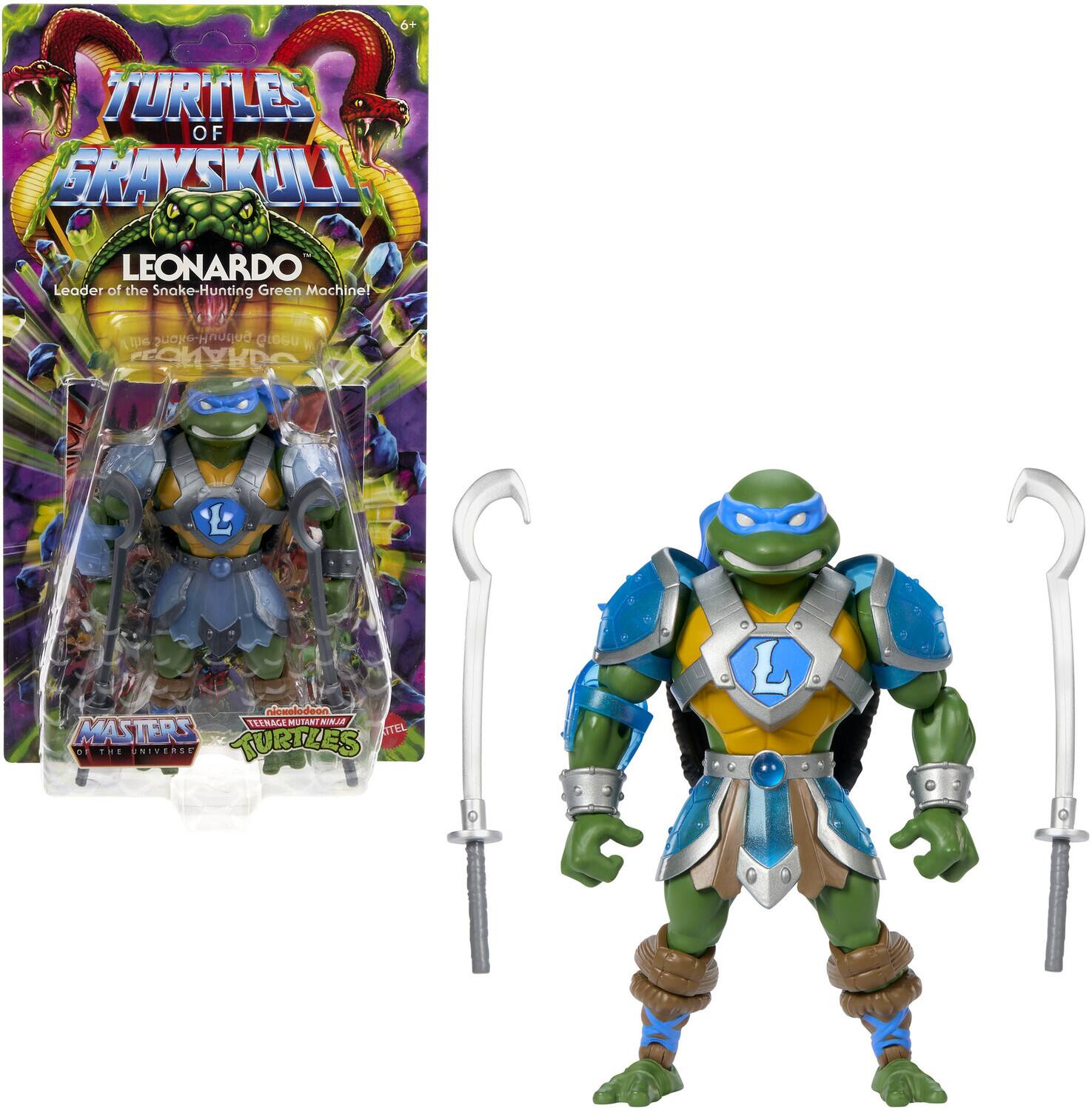Mattel Collectible - Masters of the Universe Turtles of Grayskull Leonardo (He-Man, MOTU, TMNT) - COLLECTIBLES