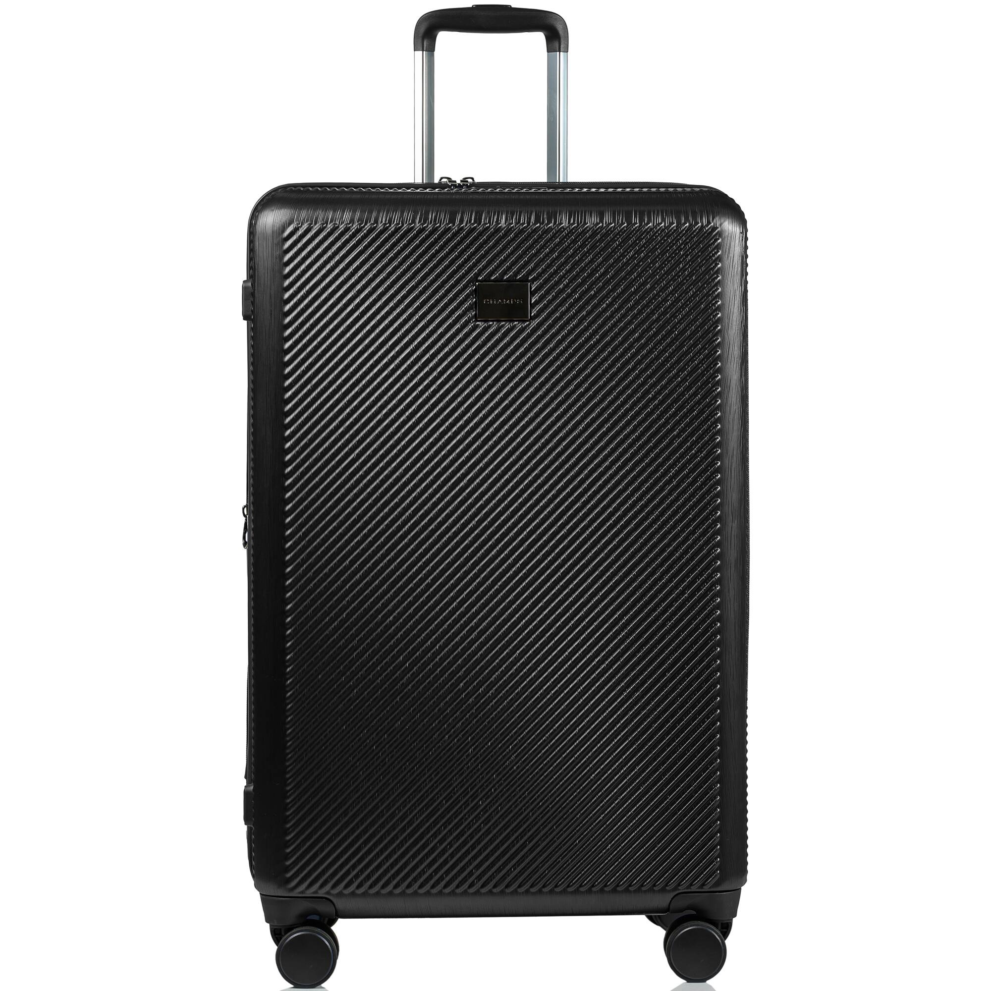 Angle. Champs - Iconic II Collection 3 Piece Luggage Set - Black.