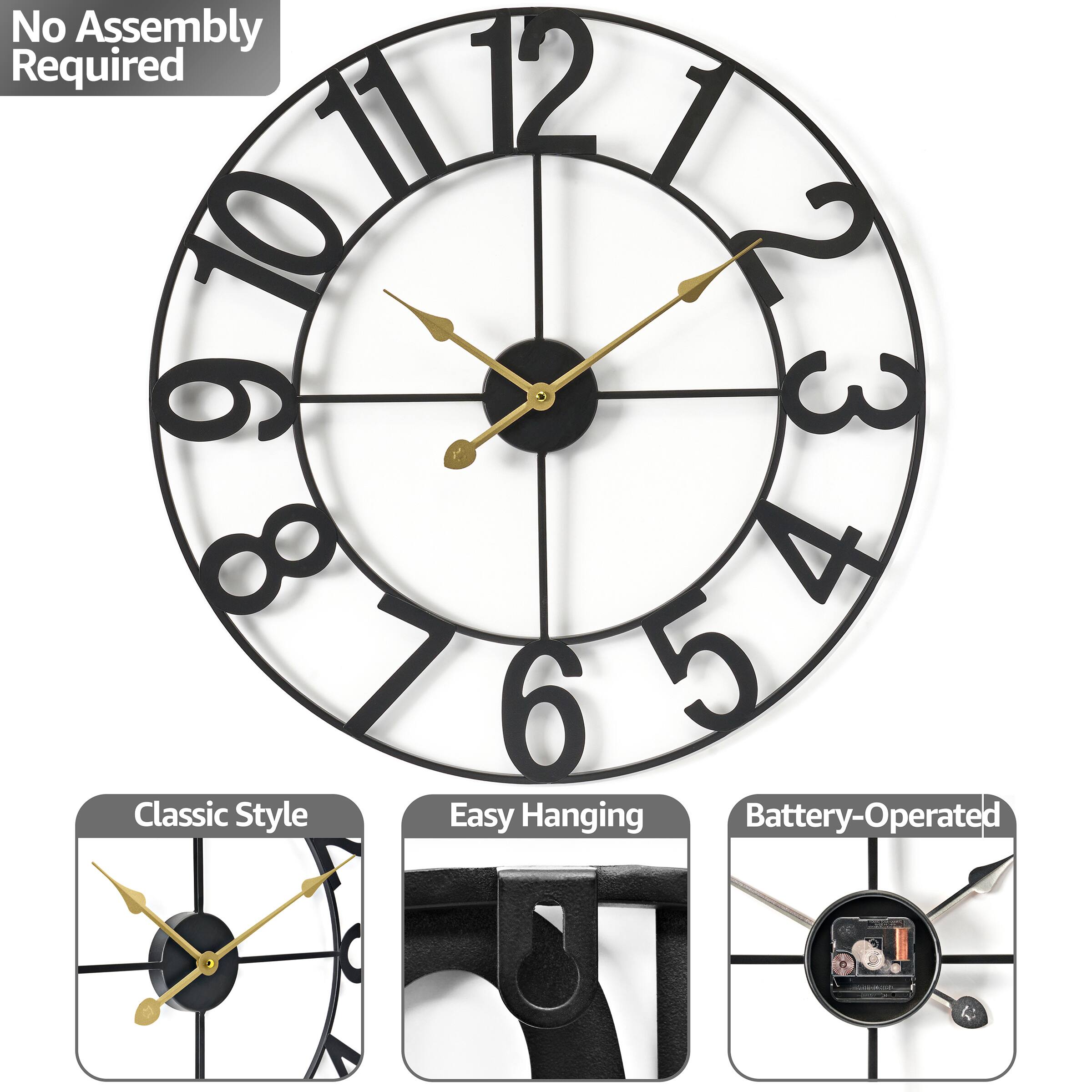 No Assembly Required

Classic Style

Easy Hanging

Battery-Operated
