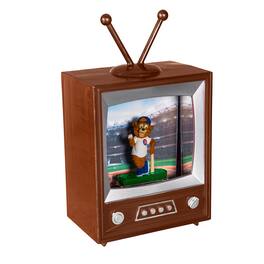 Evergreen Enterprises - Chicago Cubs 8" Vintage TV Water Globe Lantern with Mascot - Brown