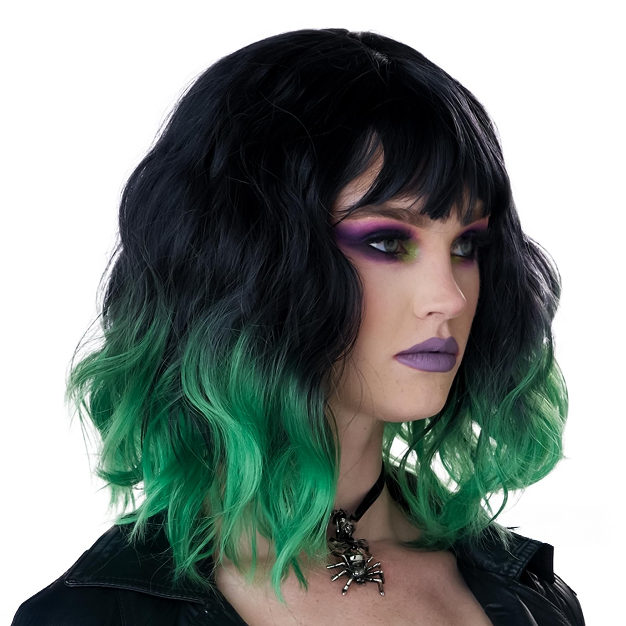 Alt View 1. California Costumes - Miss Behaving Wig Green - Green.