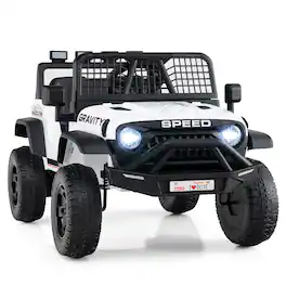 Gymax - 24V Ride On Car for Kids Battery Powered Electric Vehicle w/ Parent Remote Control - White