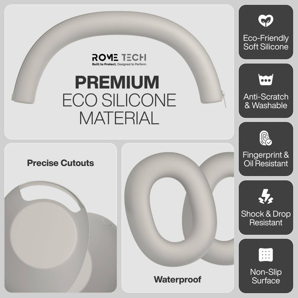 ROME TECH  
Built to Protect, Designed to Perform

PREMIUM ECO SILICONE MATERIAL

- Eco-Friendly Soft Silicone
- Anti-Scratch & Washable
- Precise Cutouts
- Fingerprint & Oil Resistant
- Shock & Drop Resistant
- Waterproof
- Non-Slip Surface