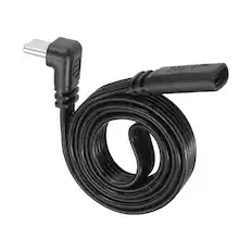 Front. Unique Bargains - Flat USB C Cable, 90 Degree Male to Female Adapter, 480Mbps, Silicone, for Phone/Tablet/Laptop - Black.