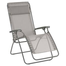 Lafuma - R Clip Reclining Foldable Zero Gravity Relaxation Patio Chair, Terre Gray - Red
