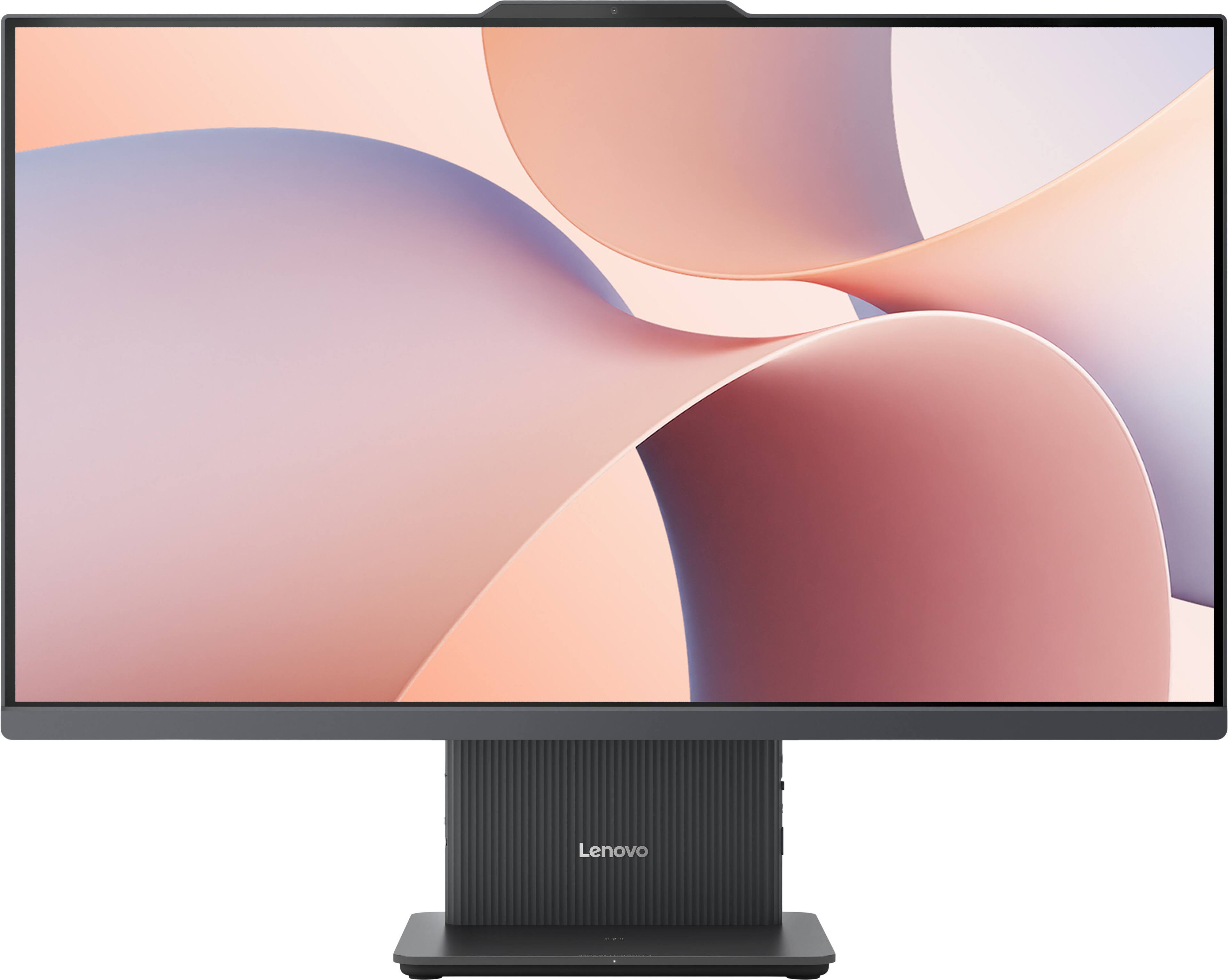 Front. Lenovo - IdeaCentre AIO 27" FHD IPS LCD Touch-Screen All-In-One - Ryzen AI 5 330 2026 - 16GB Memory - 512GB Storage - Luna Grey.