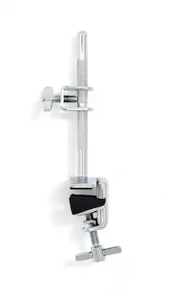 Front. Gibraltar Hardware - Deluxe Cowbell Holder for Bass Drum, Mounts Securely to Bass Drum Counter Hoop, with Protective Grip.