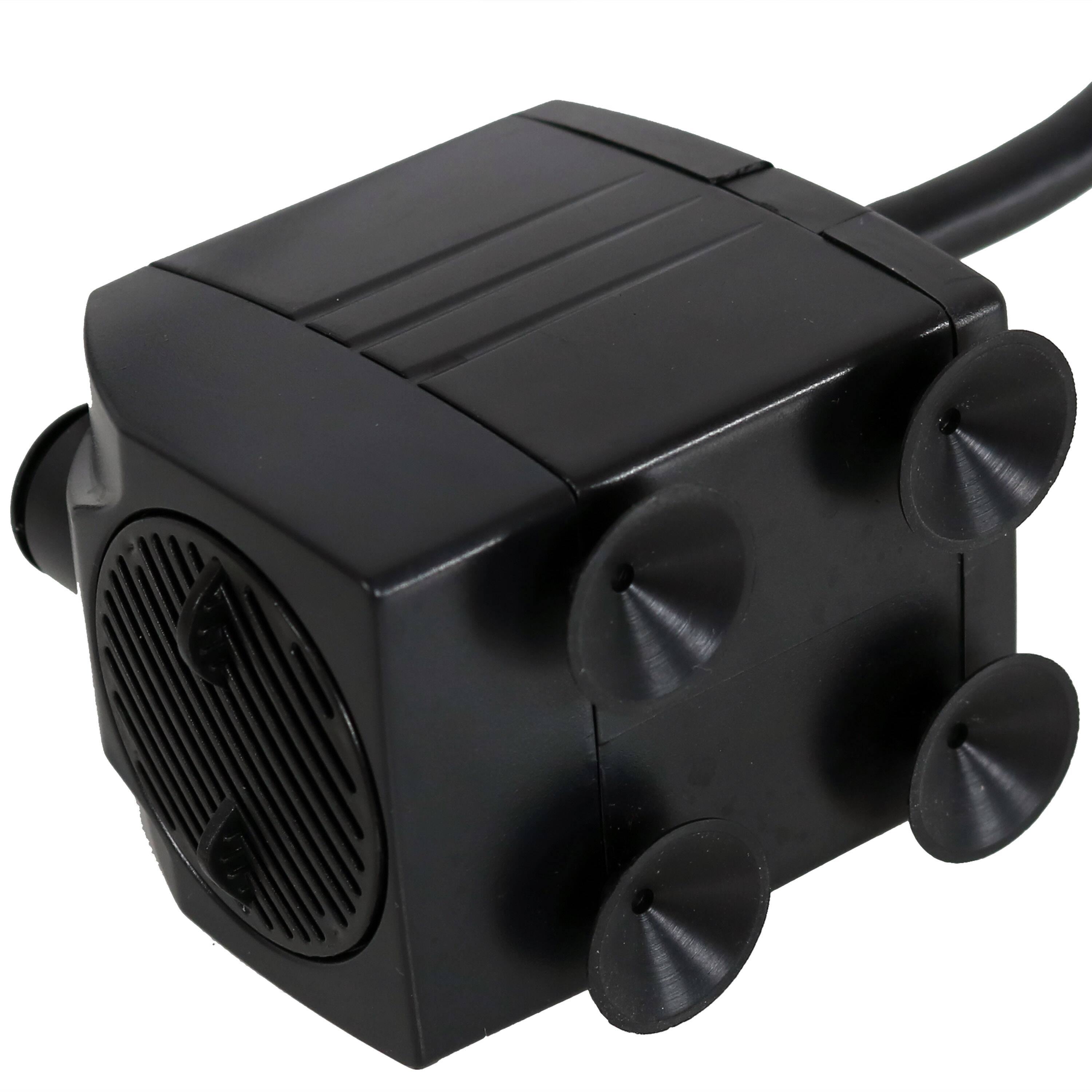 Alt View 4. Sunnydaze - 200 GPH 12V Electric Fountain Pump with 6 White Lights - Black.