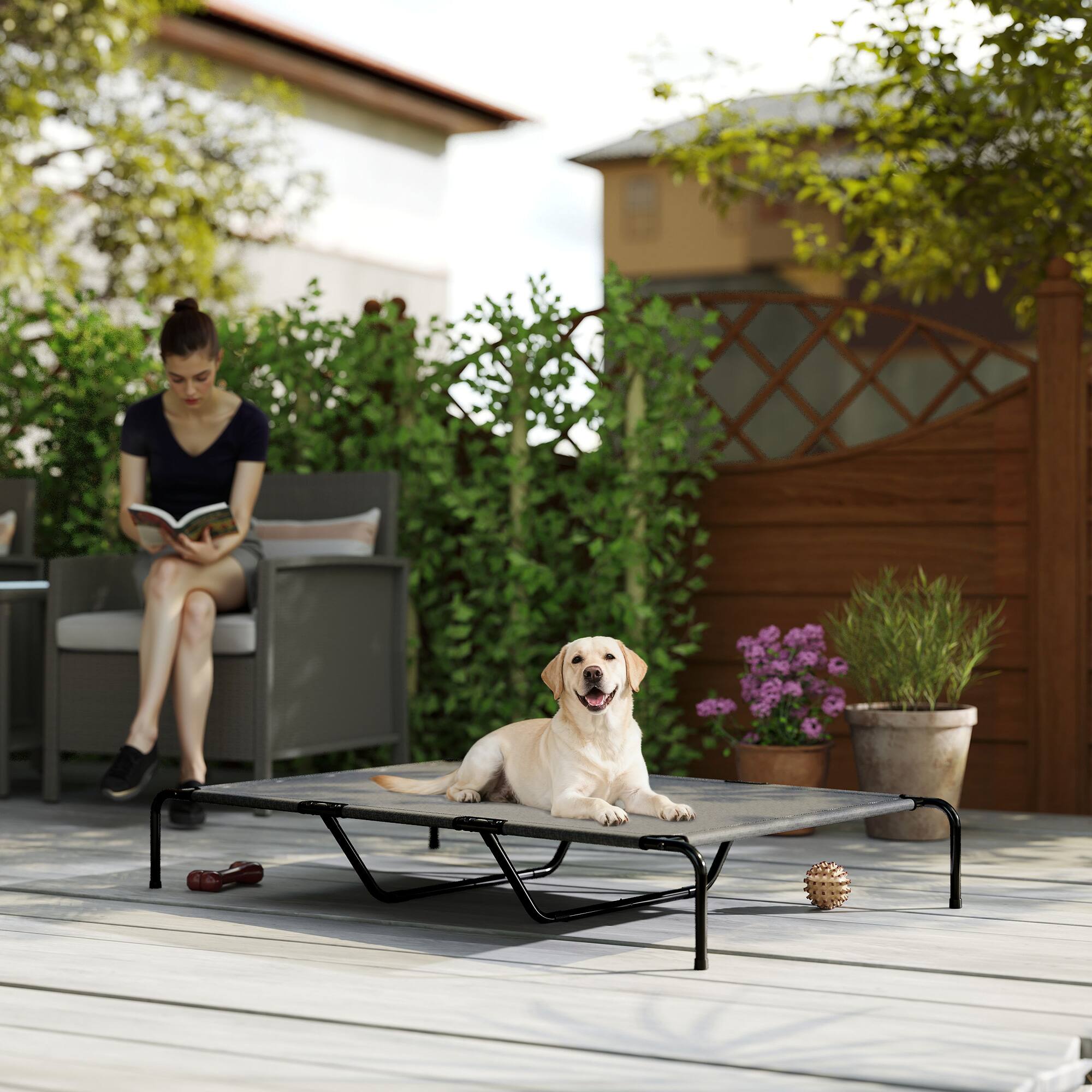 Alt View 1. Pawhut - Dog Bed for Large Breeds Gray - Gray.