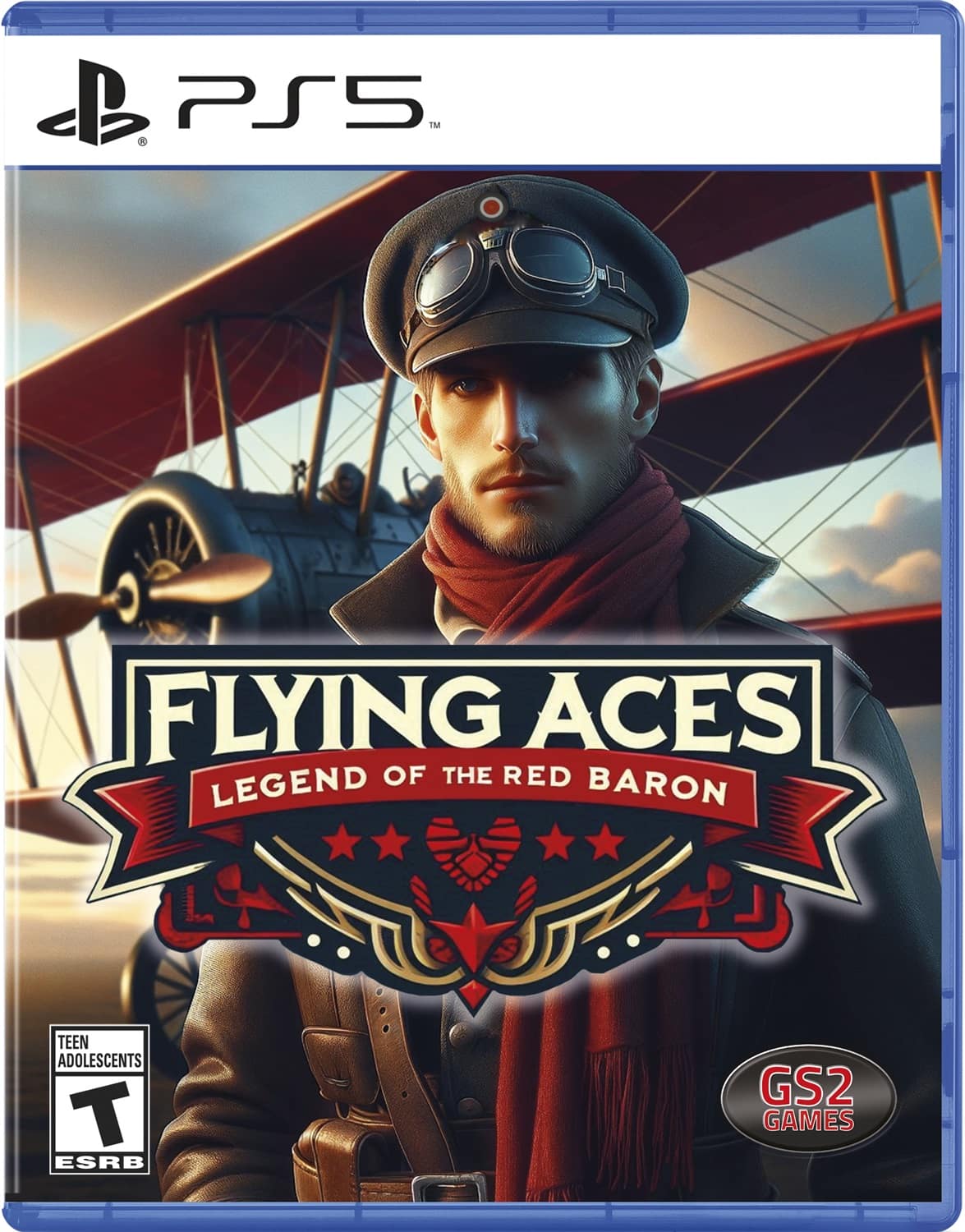 B x PS5 1M FLYING ACES LEGEND OF THE RED BARON TEEN ADOLESCENTS T ESRB GS2 GAMES