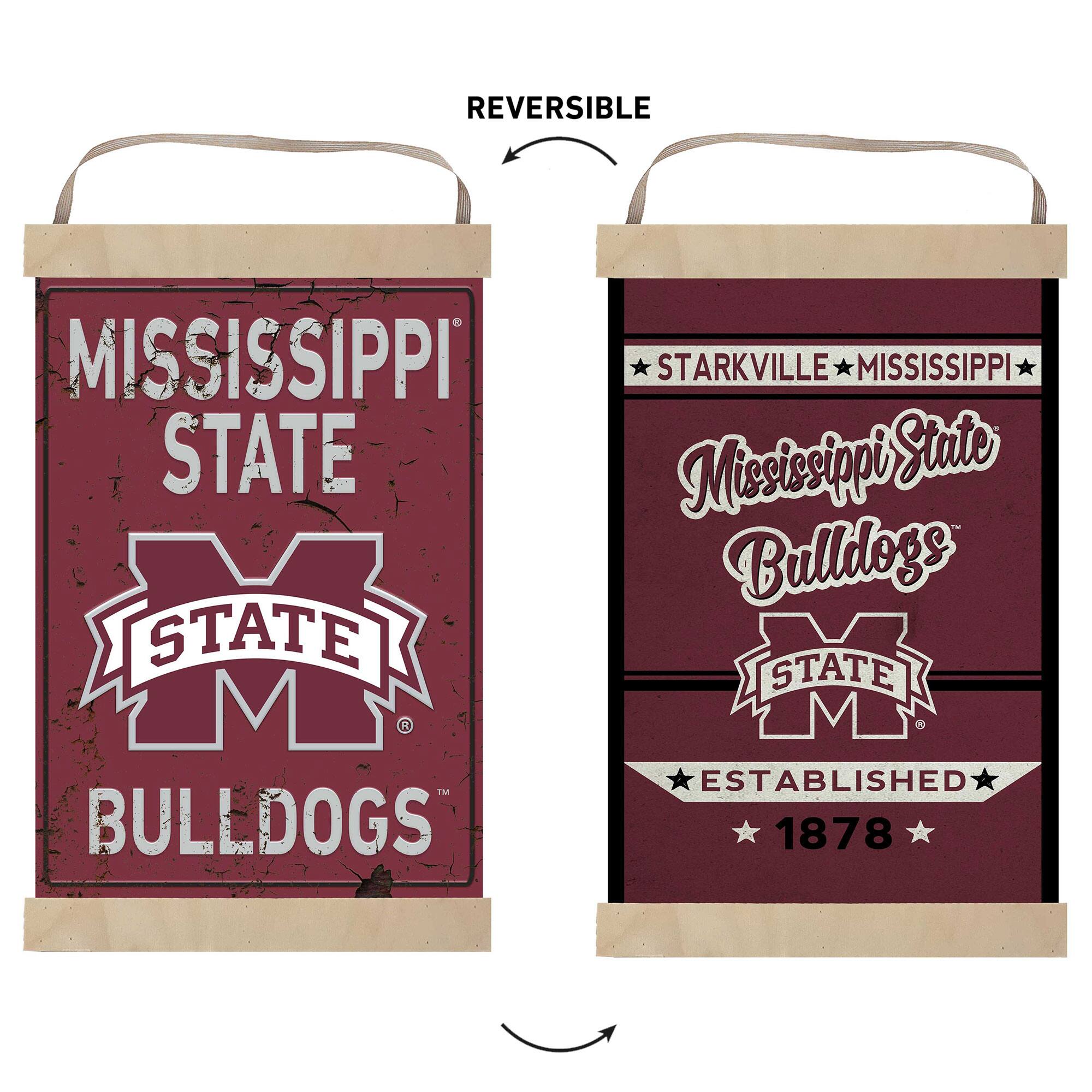 REVERSIBLE MISSISSIPPI STATE BULLDOGS  
STARKVILLE MISSISSIPPI  
Mississippi State Bulldogs  
ESTABLISHED 1878