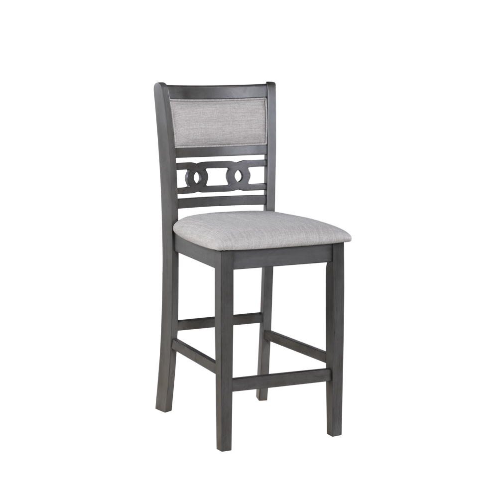 Angle. New Classic Furniture - Furniture Gia Solid Wood Counter Chairs in Gray (Set of 2) - Gray.