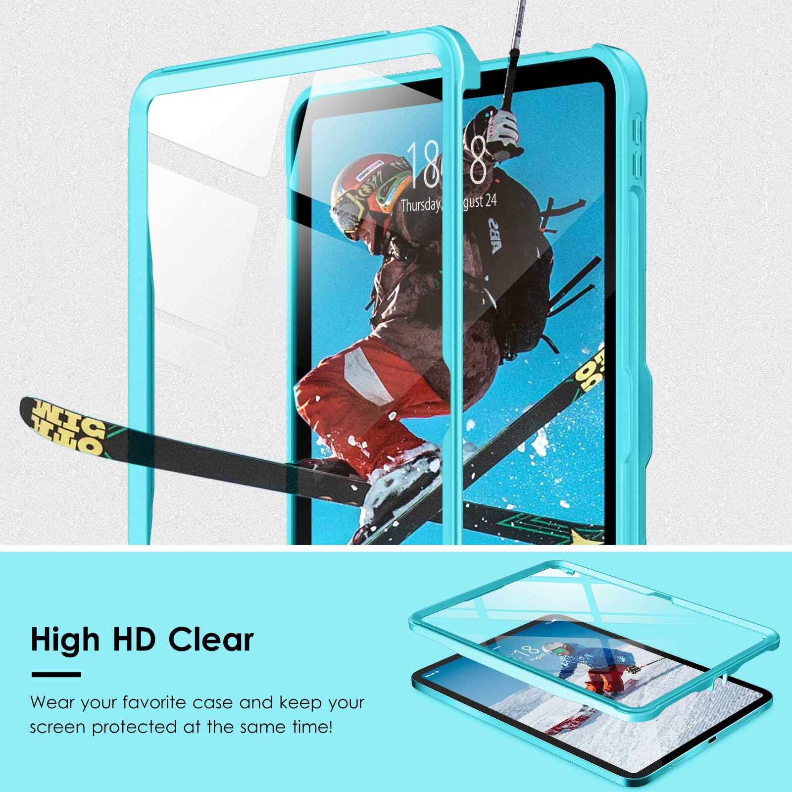 18 Thursday 8 gust 24 ABS WIC 8 High HD Clear

Wear your favorite case and keep your screen protected at the same time!
