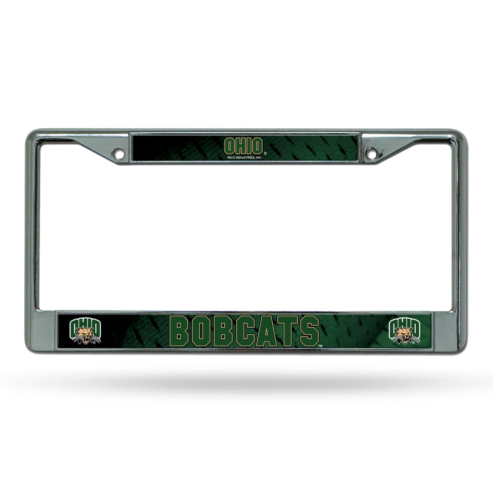 Ohio Bobcats Chrome Metal License Plate Frame