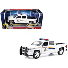 2017 Chevrolet Silverado 1500 LT Z71 Crew Cab Pickup Truck White w/ Lights and Sounds 1/27 Diecast Model Car by Motormax