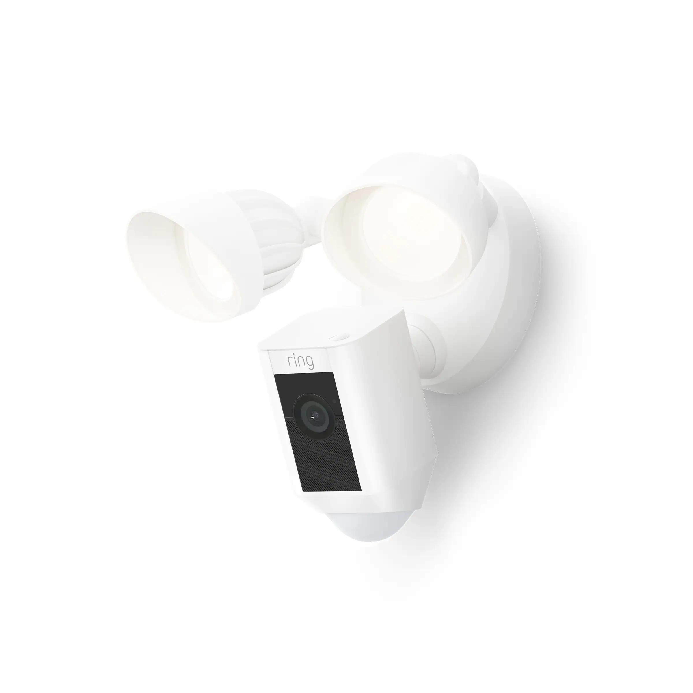 Front. Ring - Floodlight Cam Plus Outdoor Wired 1080p Surveillance Camera - White.