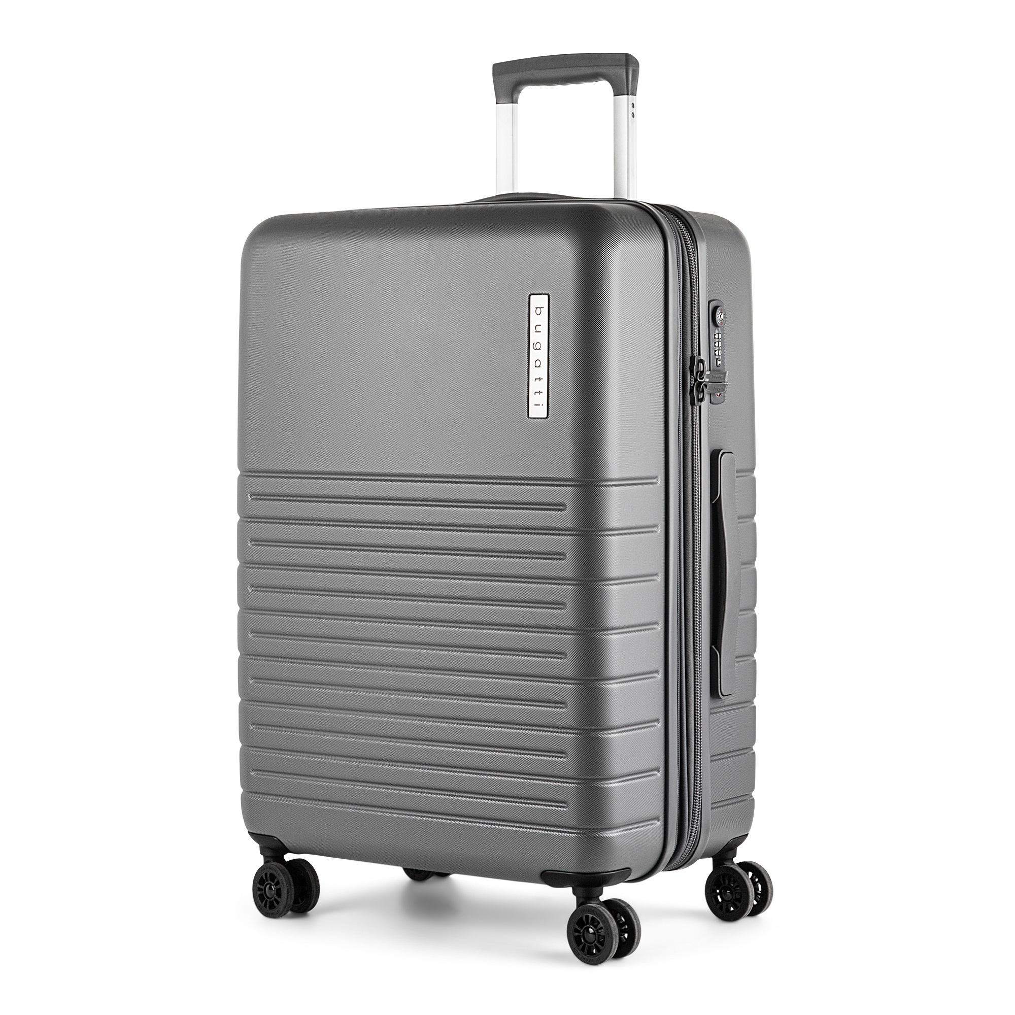 Angle View: Bugatti - 24" Birmingham Suitcase - Gray