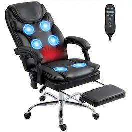 Vinsetto - Point Vibration Massage Office Chair - Black