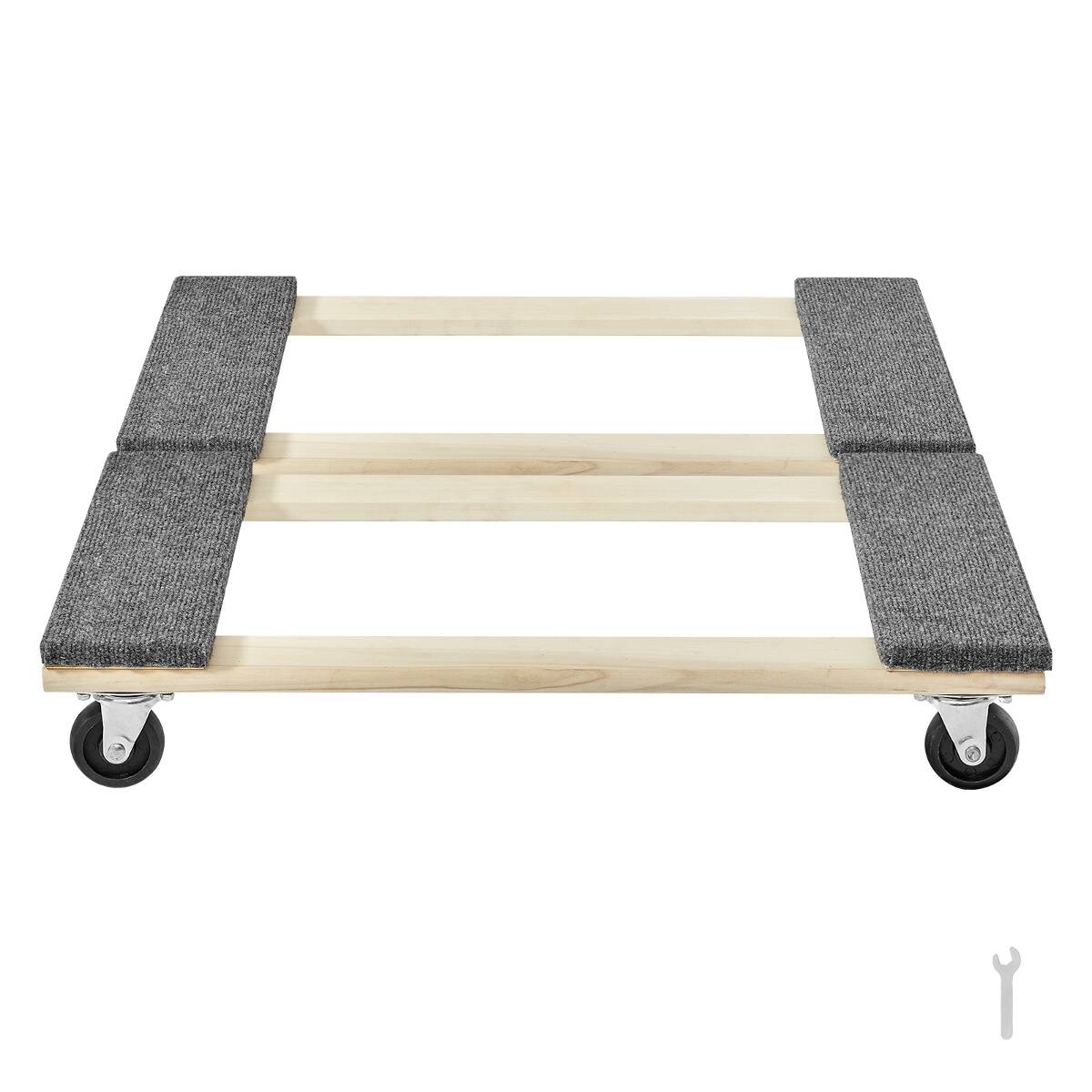 Front. Ropilly - Ropilly Heavy Duty Furniture Dolly 2 Pack, 18 x 30 Inch Moving Dolly with Wood Frame and Swivel Casters - Natural.