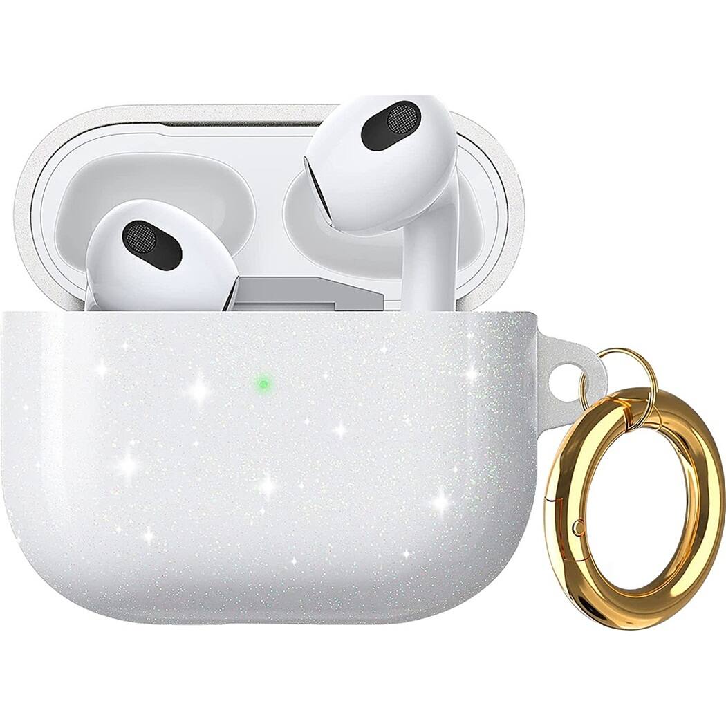 Alt View 11. SaharaCase - Sparkle Series Case for Apple AirPods 3 (3rd Generation) - Clear.