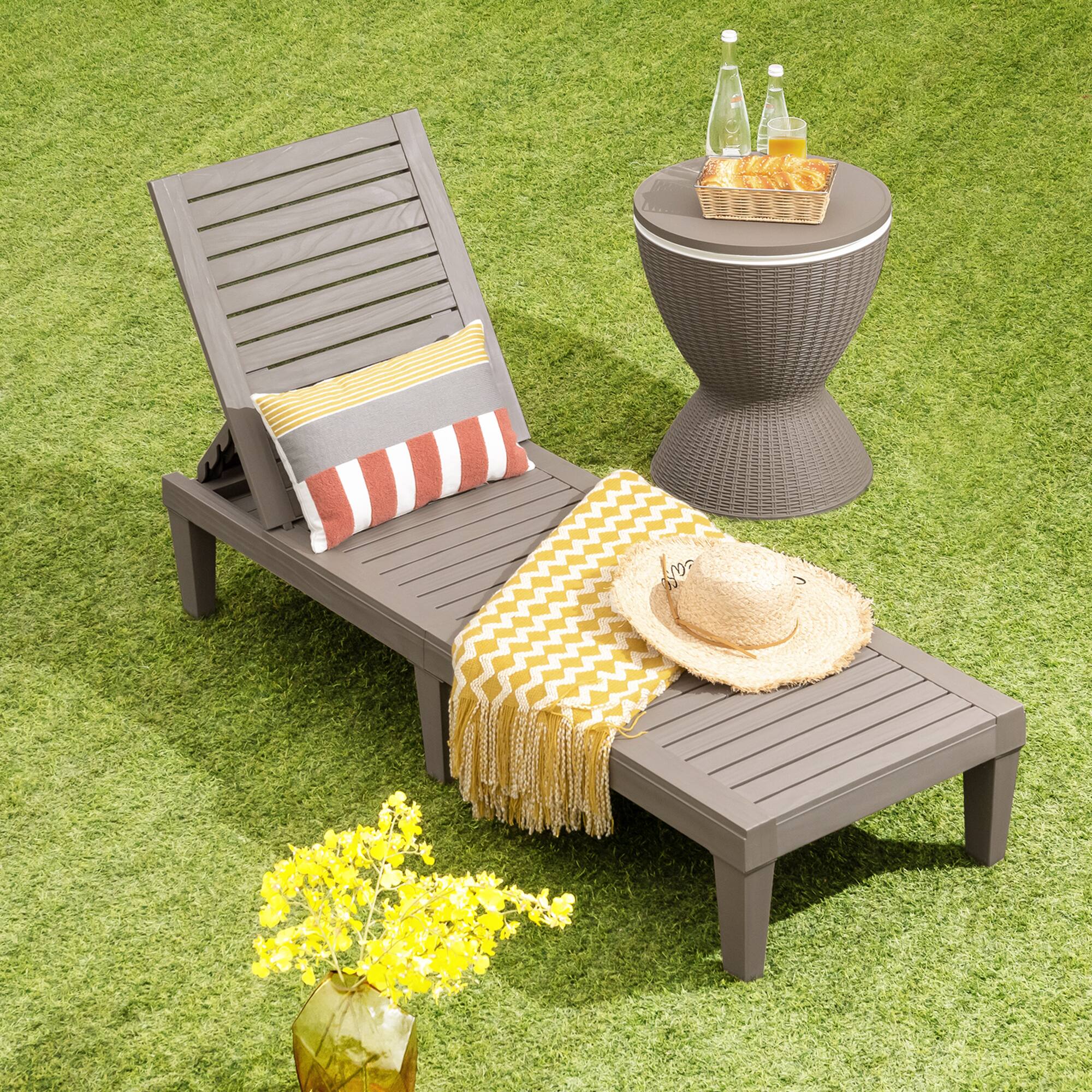 Alt View 3. Gymax - Gymax Set of 2 Patio Outdoor Chaise Lounge Chair Recliner w/ Adjustable Backrest Brown - Brown.