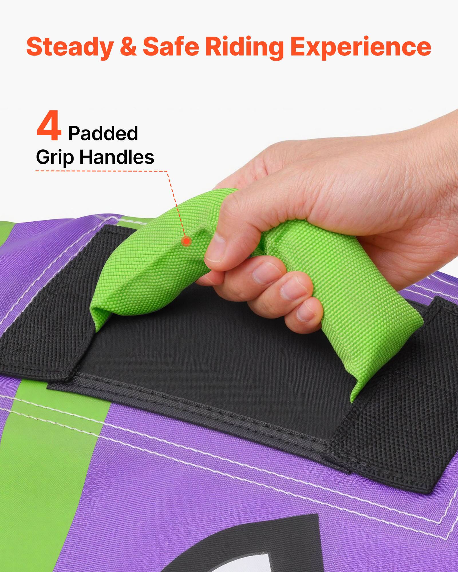 Steady & Safe Riding Experience

4 Padded Grip Handles