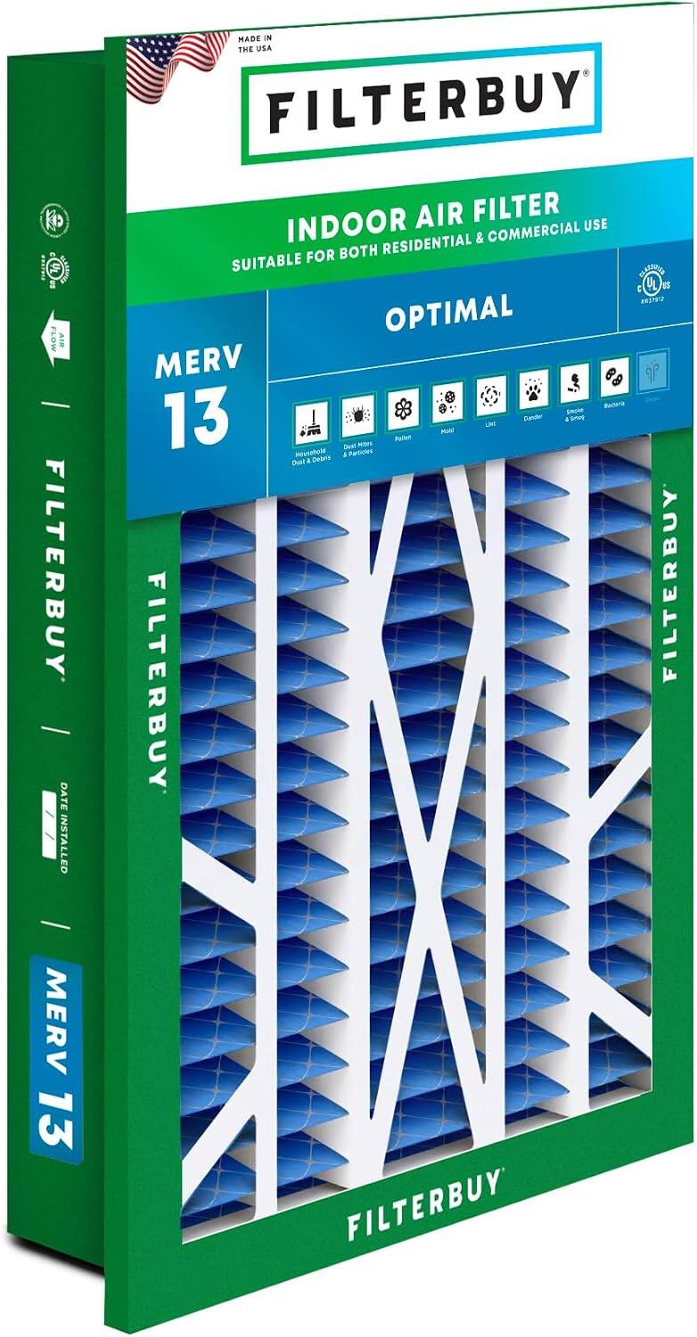 MADE IN THE USA  
FILTERBUY 07a (1 AAON a FLOW)  
AIR FILTER  
INDOOR RESIDENTIAL & COMMERCIAL USE  
FOR BOTH  
SUITABLE  
MERV 13  
FILTERBUY  
FILTERBUY  
FILTERBUY