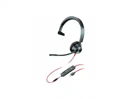 HP - Poly Blackwire 3315 Headset - USB C, 3.5mm - Teams Certified - Black