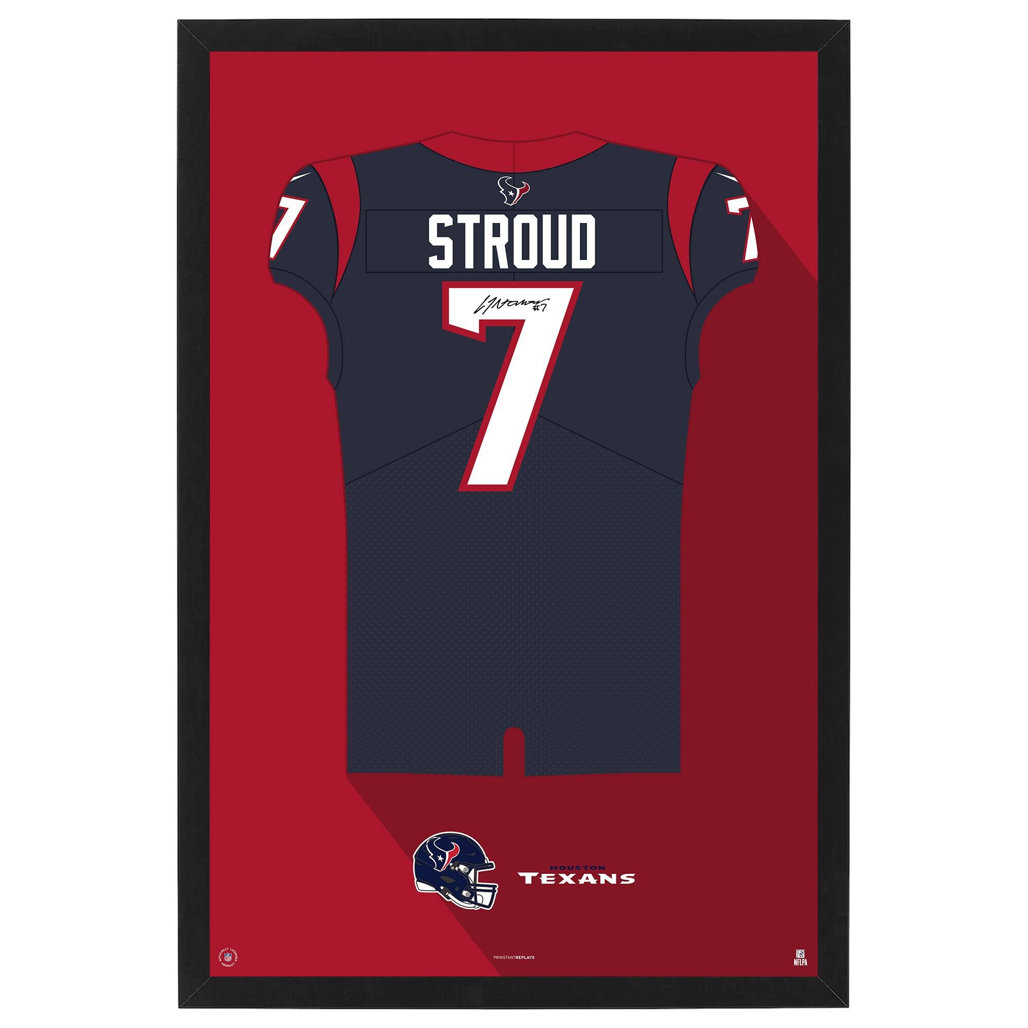 C.J. Stroud Home Jersey Framed Art Print