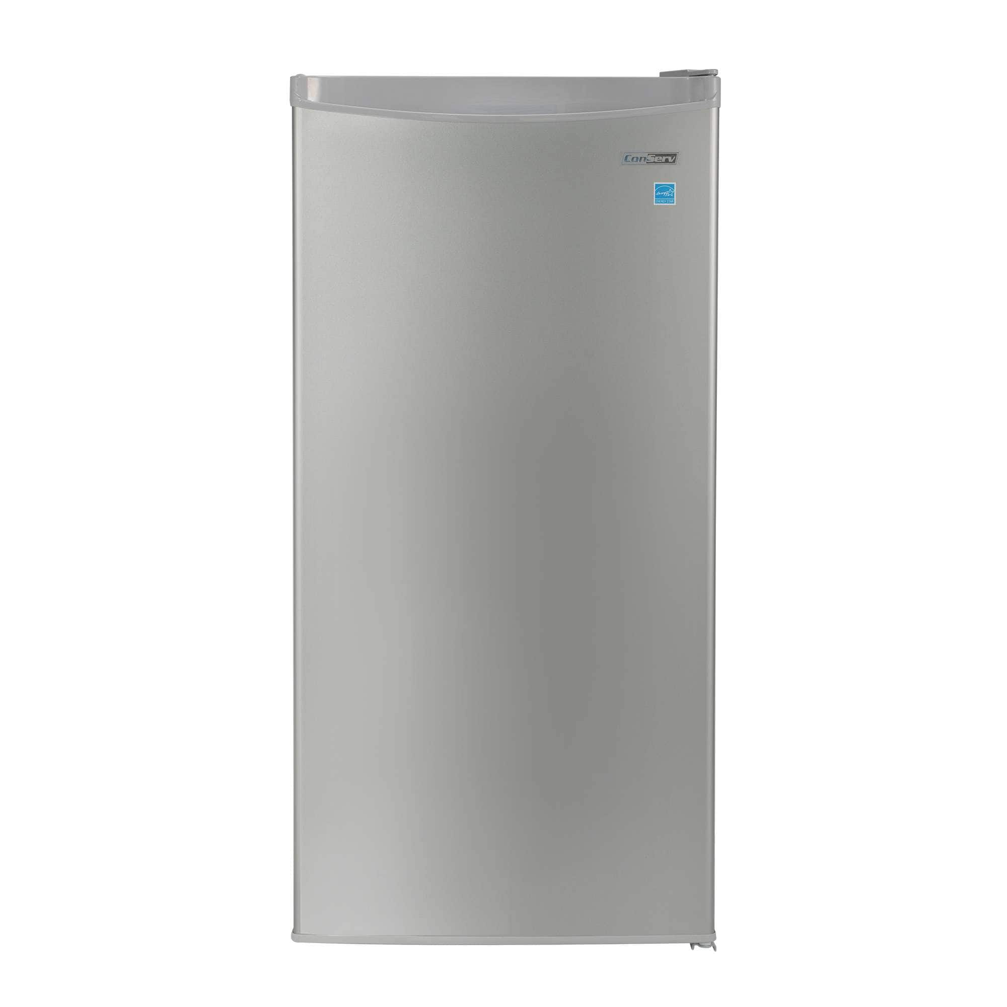 Conserv - 4.3 cf Garage Ready Compact Upright Freezer Convertible Refrigerator REVERSIBLE DOOR 110V Energy Star - Stainless Steel