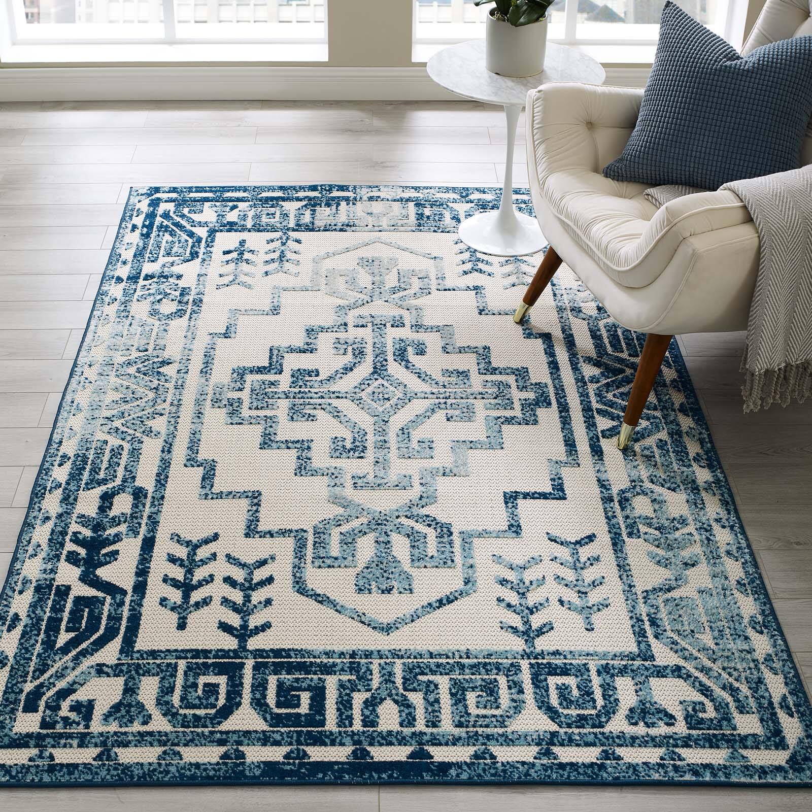 Ivory and Blue