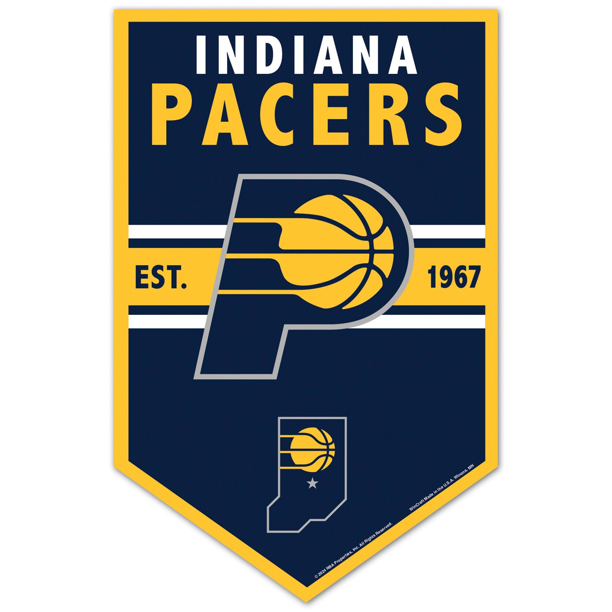 Indiana Pacers 11" x 17" Chevron Wood Sign